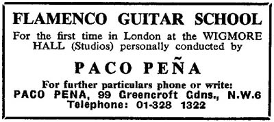 Paco Peña's Flamenco Guitar School